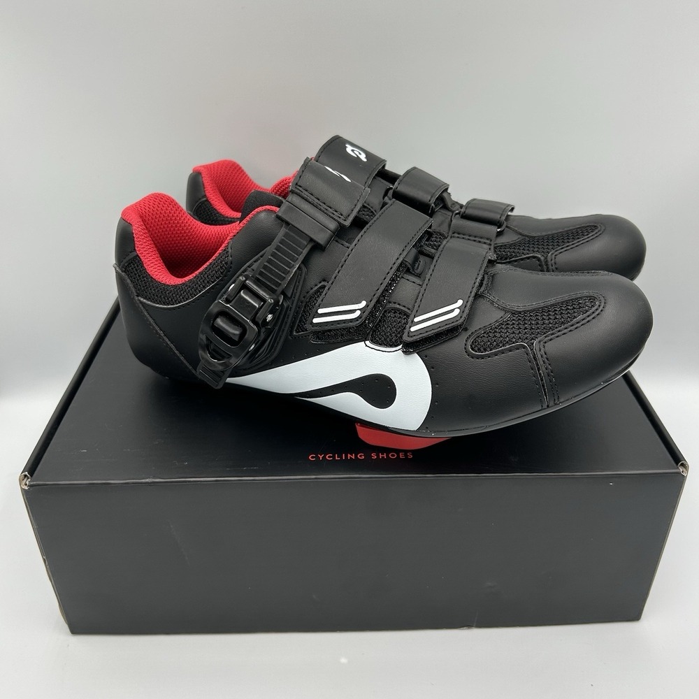 Peloton Cycling‎ Shoes Black/Red Size 39 US Size 8 Women's PL-SH-B-39 W/cleats